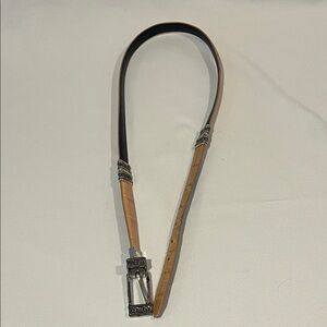 Vintage Reversible Leather and Metal Two-tone Belt